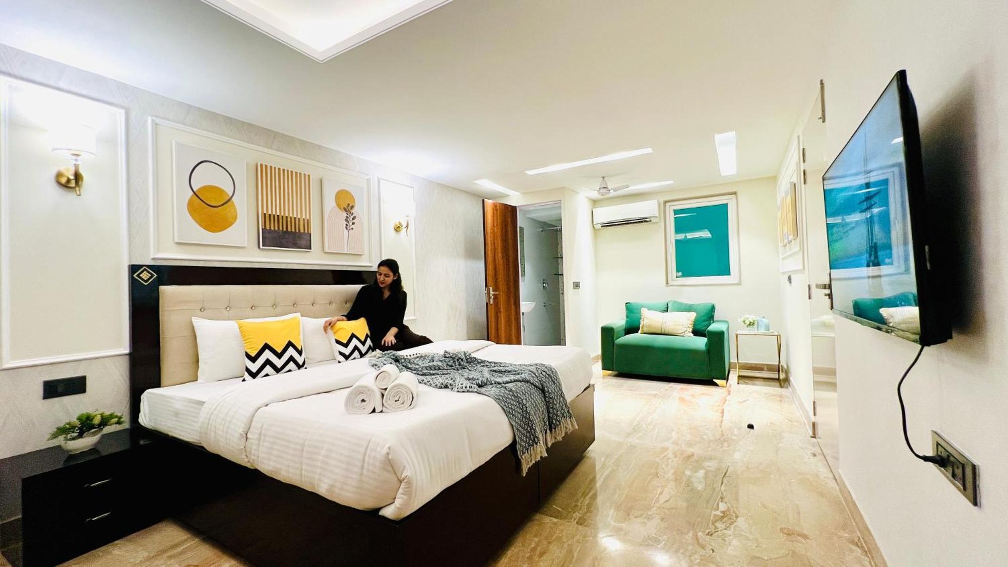 Zen Suites Gurgaon - Luxe Stays Collection Phòng bức ảnh
